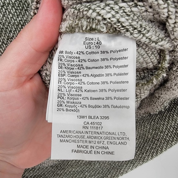 Bench Women's Breeze Overhead Space Dyed Cowl Neck Sweatshirt Size Large - Picture 11 of 13